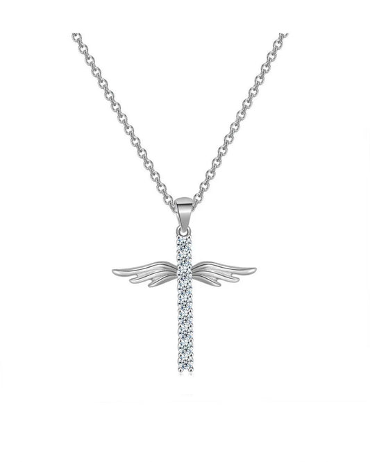 Angle Wing Cross Necklace